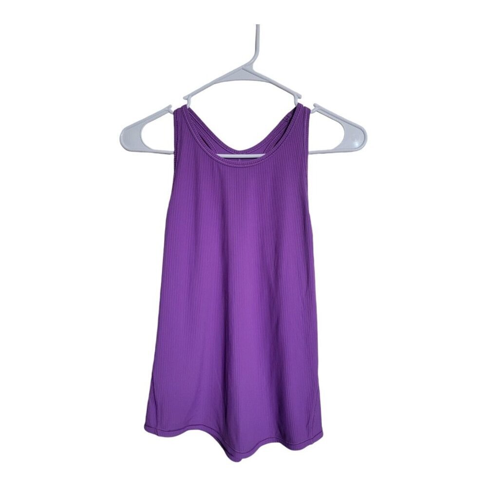 Lululemon Top Women Black Purple Singlet Crossfit Athleisure Gym Tank Sportswear